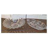 2pcs Glows Green Fostoria Elegant Glass
