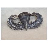 Sterling silver paratrooper pin