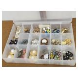 Plastic display of costume jewelry necklaces