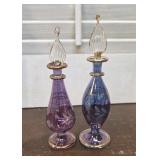 2 Egyptian perfume bottles