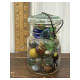 Ball jar of marbles