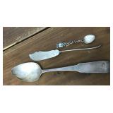 Mexico /Coin silver tbl spoon, & spoon &