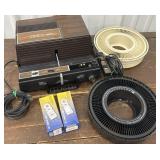 GAF three way remote control slide projector with