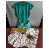 Retro NY fabric, aprons, gloves, etc