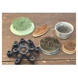6 Metal Flower Frogs