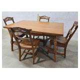 Rock maple table with 4 chairs 54"36"29"