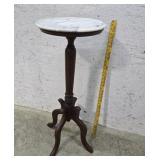 Victorian walnut marble top fern stand 15"36"
