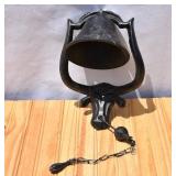 Vintage Heavy Cast Iron Dinner Bell. Long