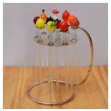 MCM Blown Glass Toothpicks / Cocktail Skewers.