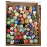 Box antique marbles - attic find
