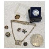 Lot of early Masonic jewelry