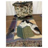 New Cat throw 49 x 58 and Jade bag