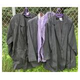 Suits - 3 jackets.  3 pairs of pants.  2 shirts