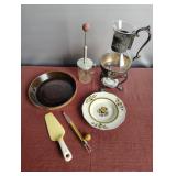 Stoneware & kitchen misc, etc