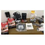 Lot of cameras and accessories.  2 Kodak Cameras,