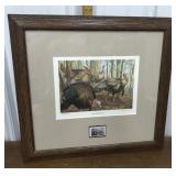 1992 Wild turkey Federation print -signed Numbered