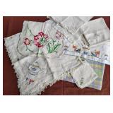 Linen embroidery misc, etc