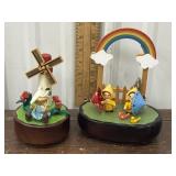 2 Wooden Music Boxes *one Does Play