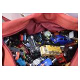 Duffle bag of vintage Matchbox and other die cast