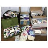 Large lot of Sewing - thread, patterns, buttons,