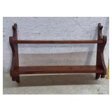 Hanging wood wall shelf