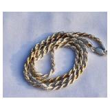 Sterling .925 rope chain 23"  long