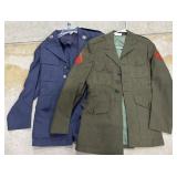 2 military jackets - US Air Force and Marine Corps
