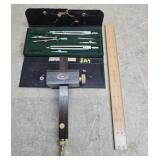 Scribe, rocker ruler, compass