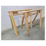 Wood saw horses