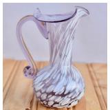 Rainbow Glass Lt Purple/Lilac Spatter Hand Blown