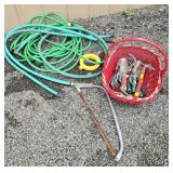 Garden hoses, garden tools