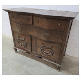 Oak server 48"22"39" - great refinishing project
