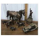 Horse figures, piggy banks