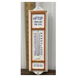 Roscoe, New York Bullis oil co. Tin thermometer