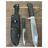 Sheath with double knife set