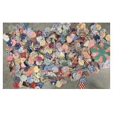 Unassembled antique yo-yo quilt - LOTS of pcs