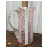 Murano Venetian art glass pitcher - hand blown