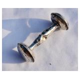 Lund Sterling Silver Baby Rattle-as found-dents,