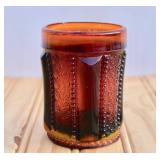 Summit Art Glass Red-Orange Beaded Holly Carnival