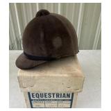 Equestrian safety ï¿½ crown hunt cap. Brown size 7