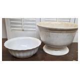 2 Antique Ironstone Bowls