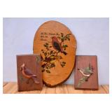 Wood Bird Carved Wall Hangings
