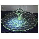 101Glows green fostoria tidbit tray
