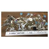 Vintage car, luggage, cedar box keys