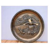 Vintage Cast French Bronze Alloy Plate.