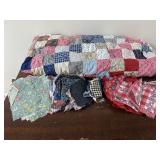 Quilt squares and quilt top (has holes in it)