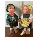 pair 12ï¿½ Hummel dolls with original tags.