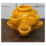 1970s Ceramics Bright Orange Pot