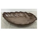 Frankoma Pottery - Leaf Serving Bowl 226 Brown