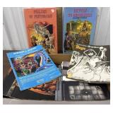 108Dungeons and dragons playing pieces and manuals